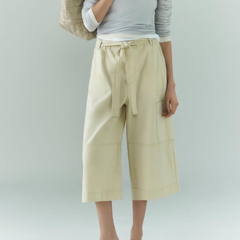 Anthropologie MAEVE Wide-Leg Utility Culottes